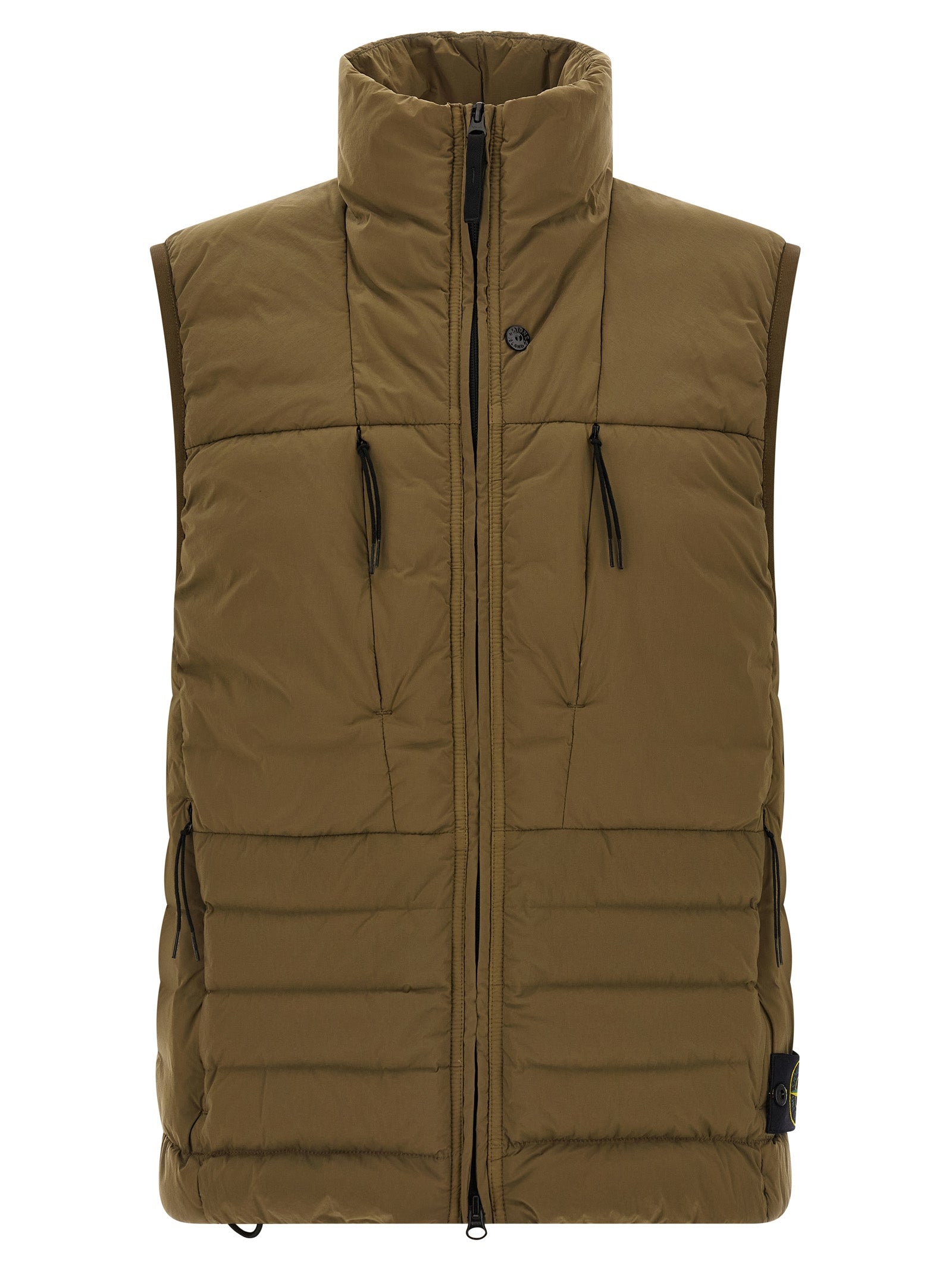 Down-Padded Polyamide Vest — Green