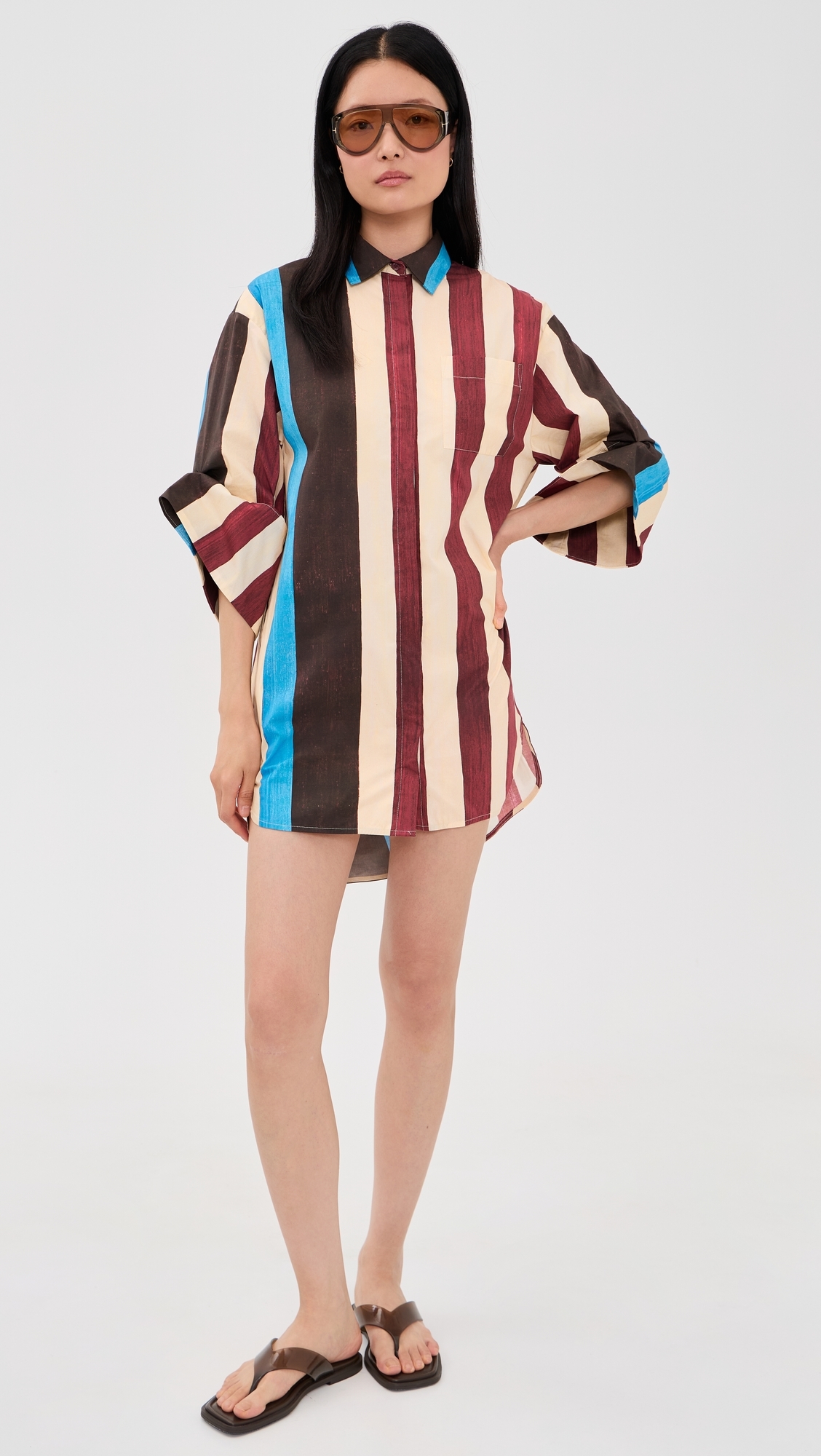Nico Mini Dress Caffe Stripe