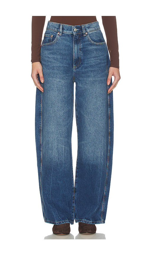 DL1961 Taylor High Rise Relaxed Barrel Jeans in Blue. 34. Also