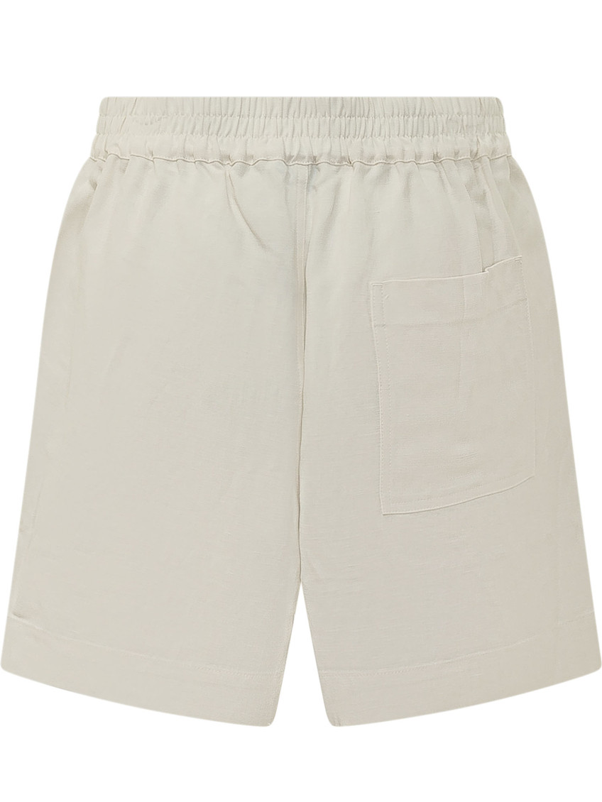 White Solid Shorts