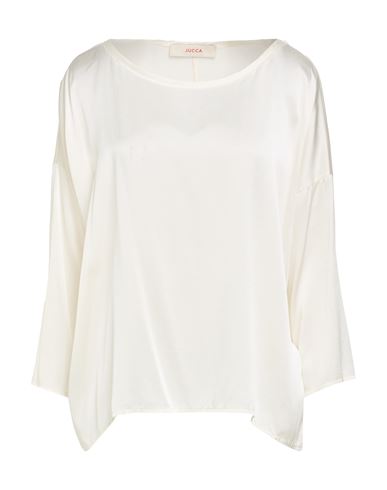 Woman Top Cream Size 2 Silk, Elastane