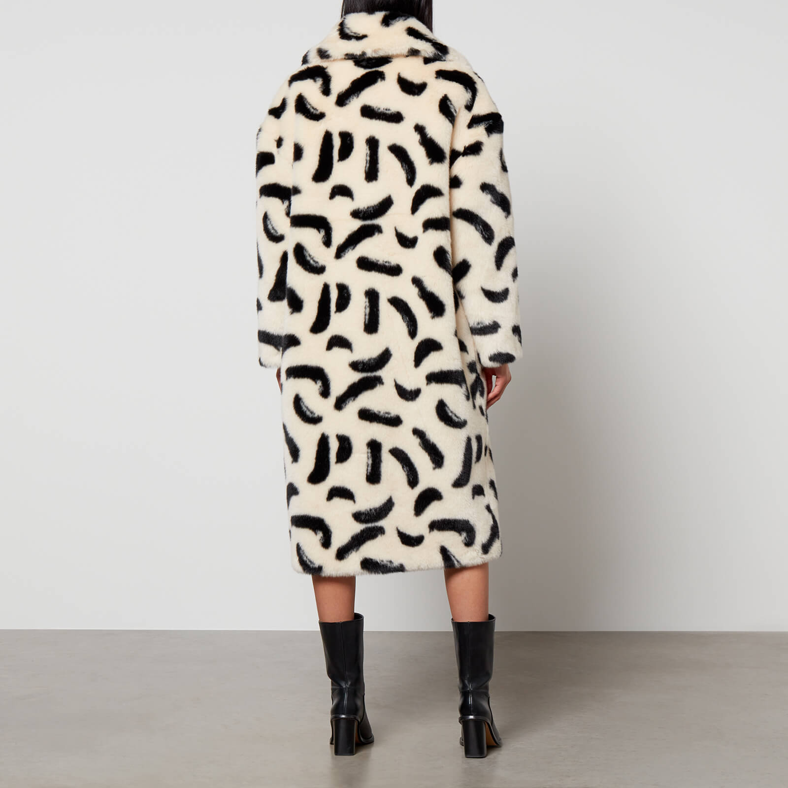 Jakke Katie Printed Faux Fur Coat - L