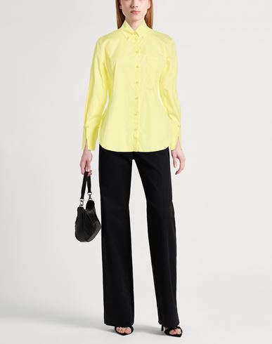 Woman Shirt Yellow Size 4 Cotton
