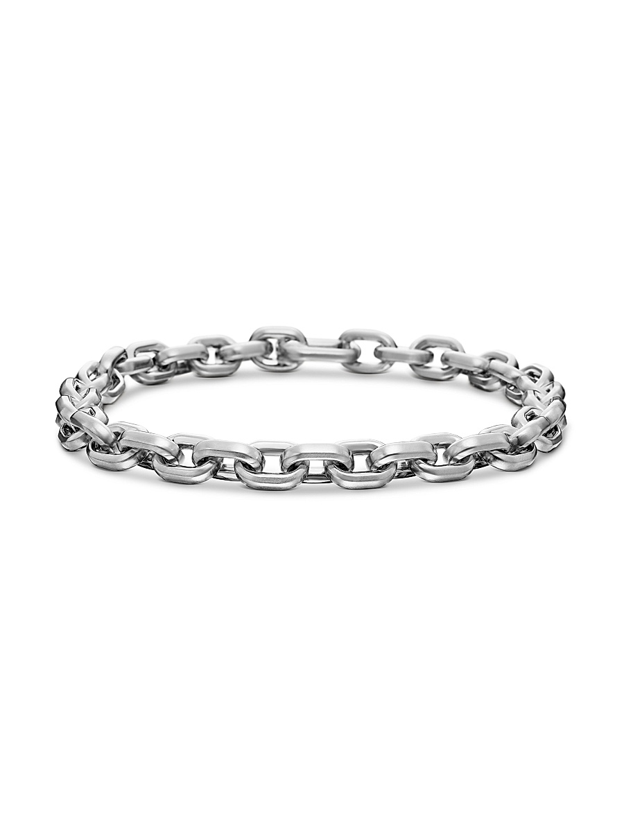 Men's Streamline Link Bracelet in Sterling Silver, 6.5mm