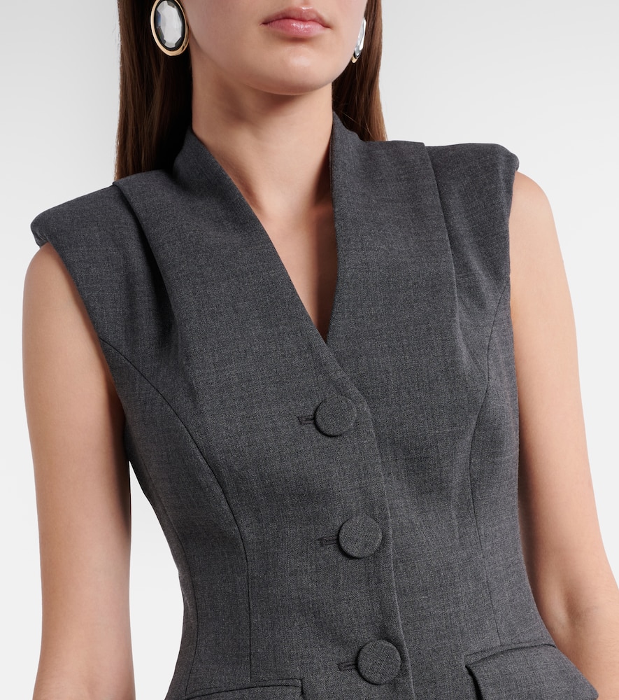 Peplum satin gown