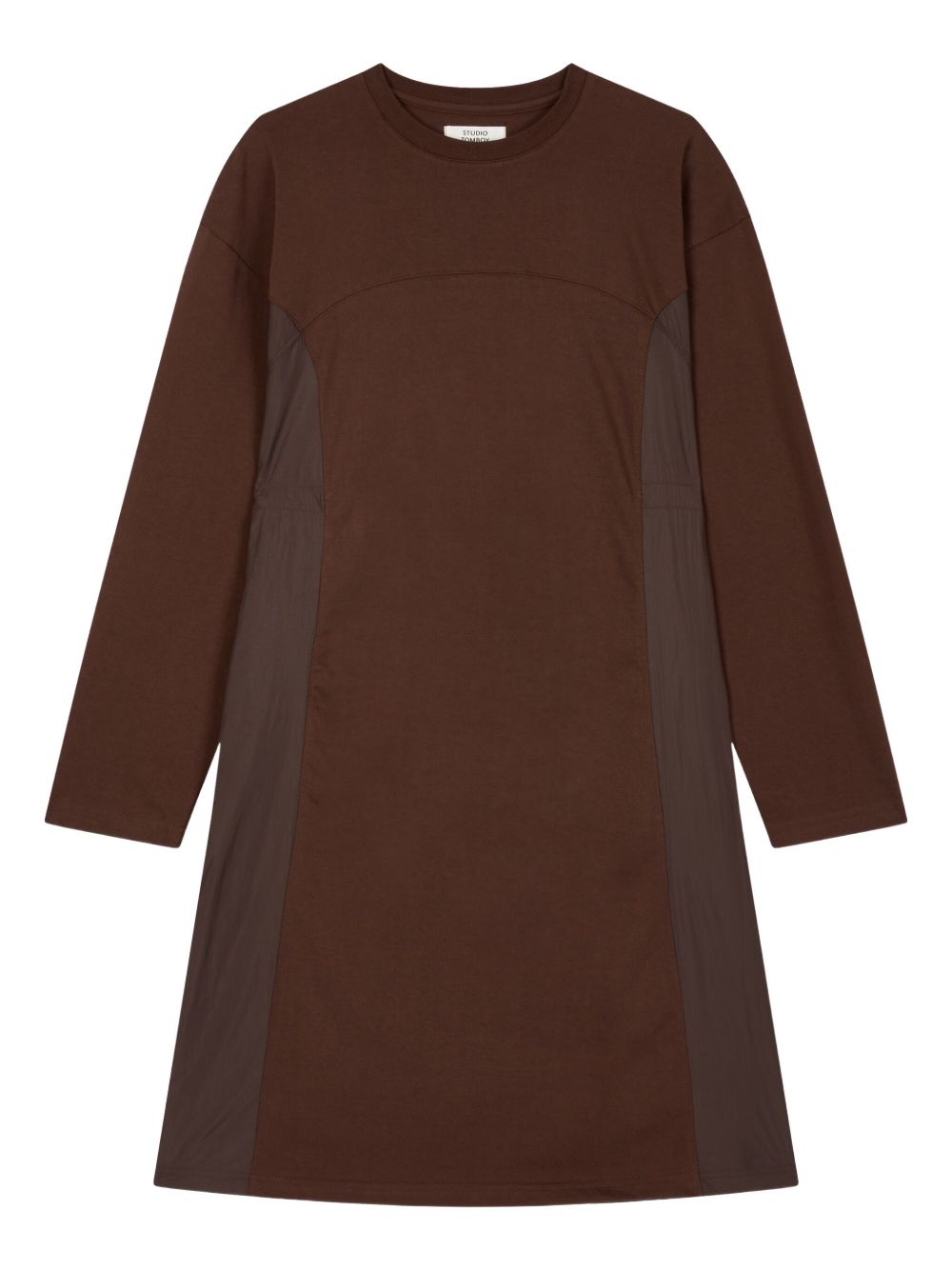 STUDIO TOMBOY panelled long-sleeve dress - Red