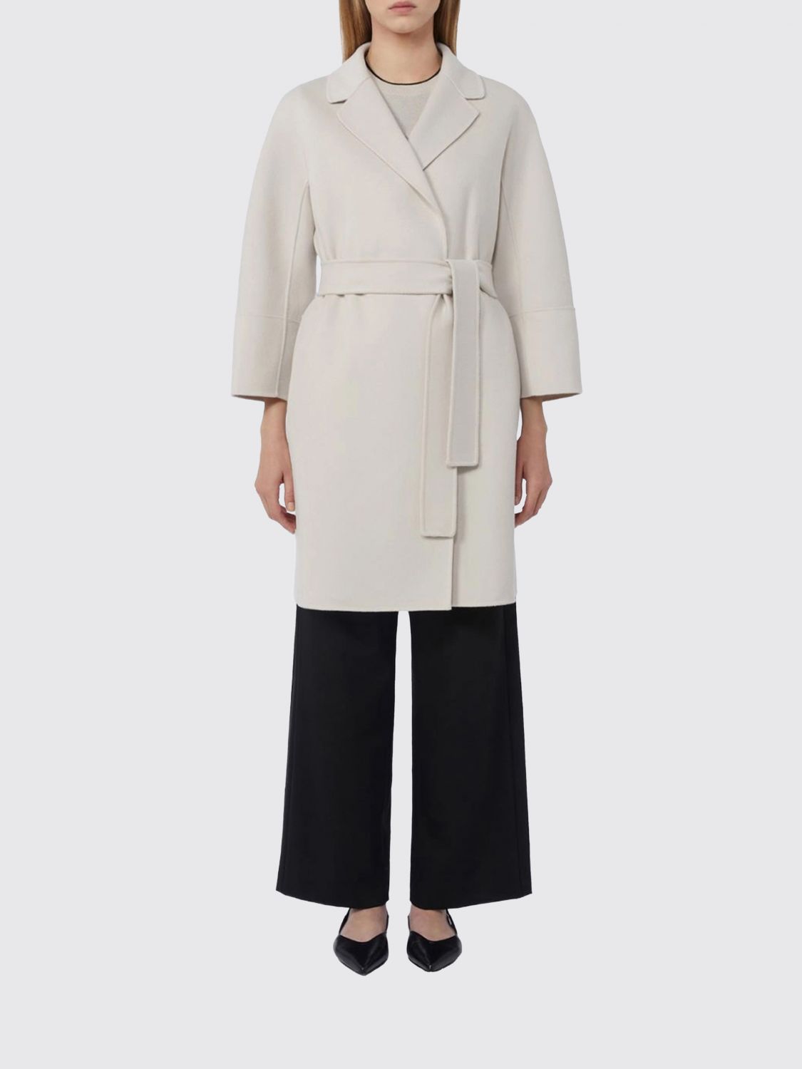 Coat Woman color Yellow Cream