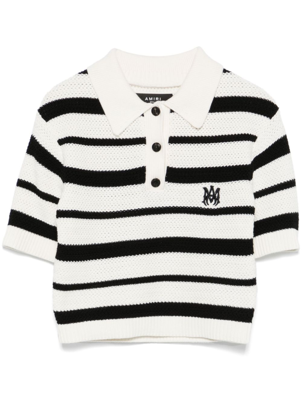 MA Striped polo shirt - Black