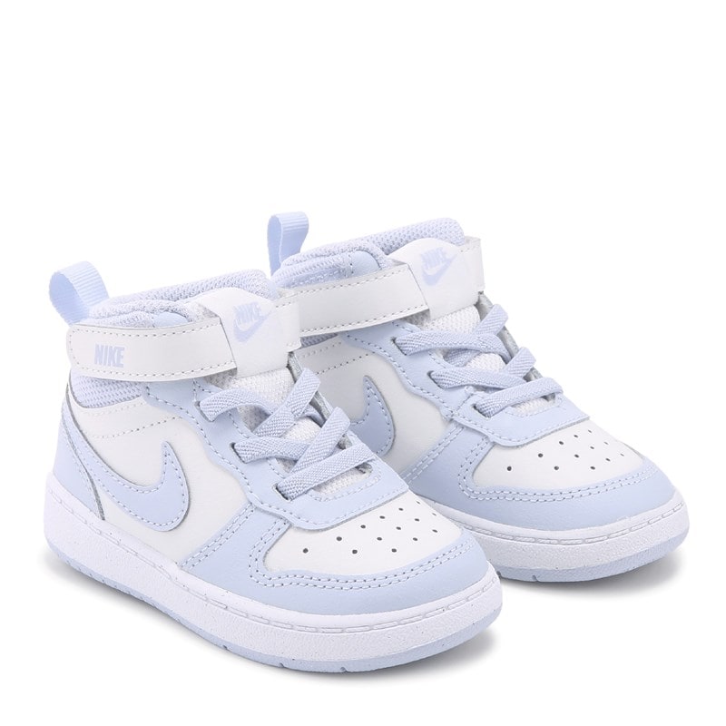 Kids' Court Borough Mid 2 High Top Sneaker Baby/Toddler Shoes (White/Lavender)