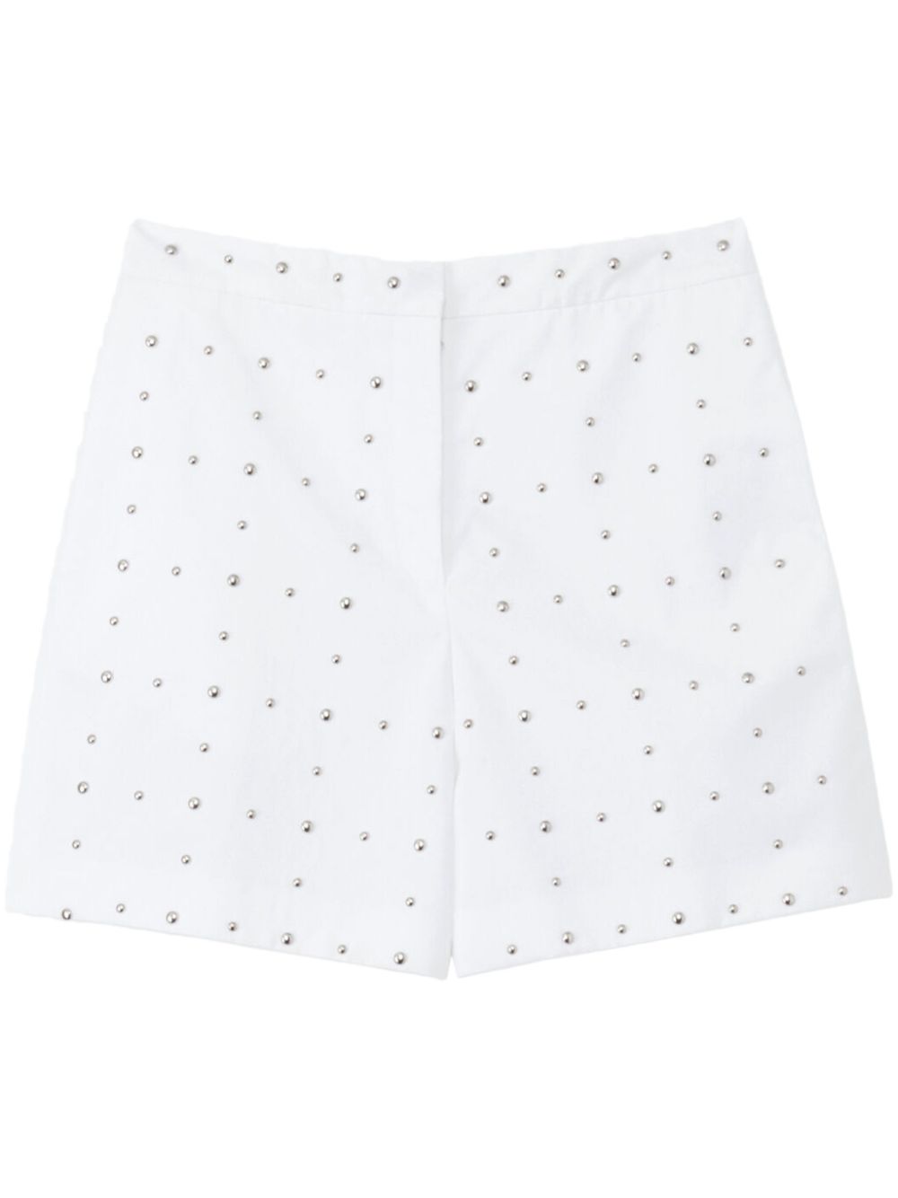 Stud-detail tailored short - White