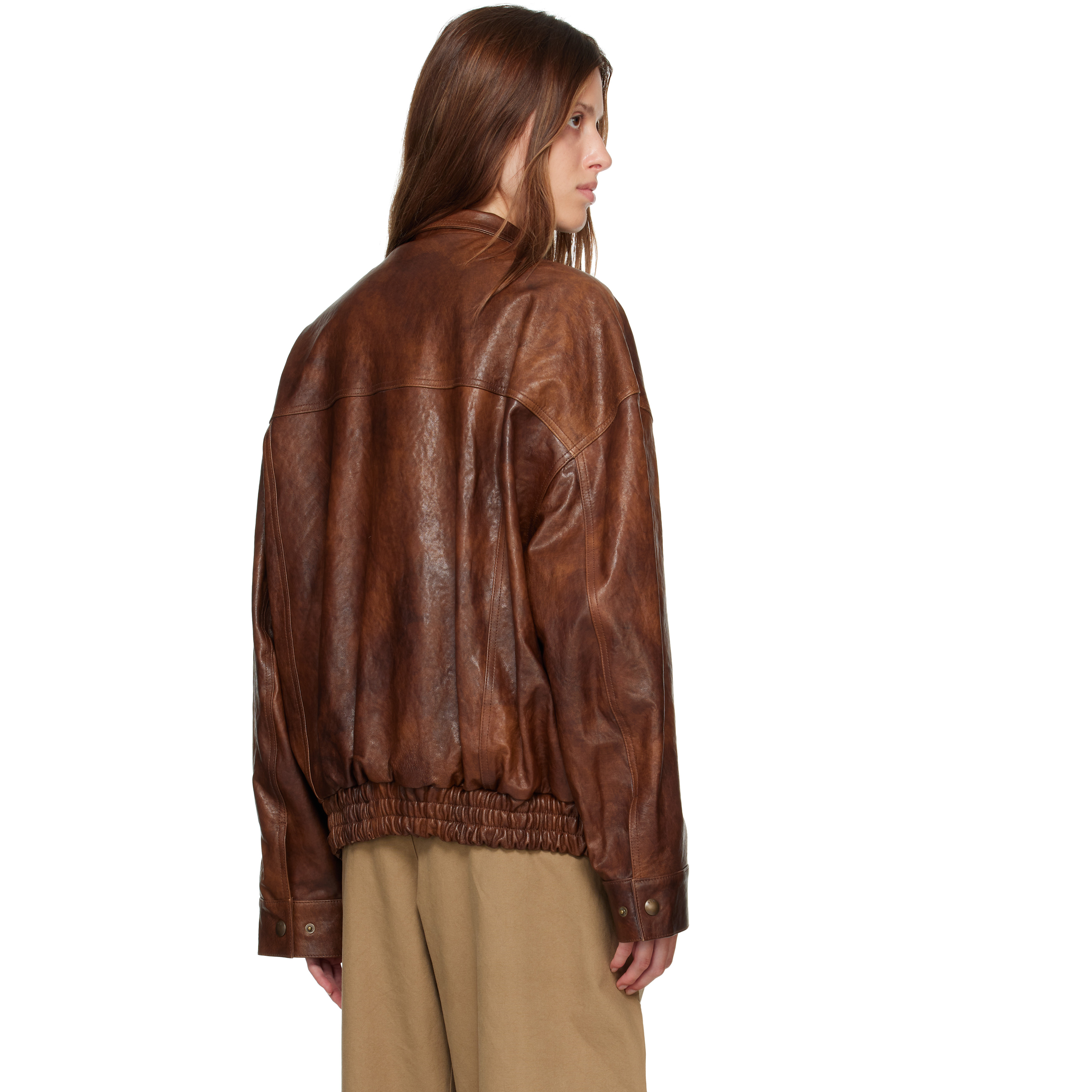 Brown Billy Lambskin Leather Jacket