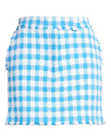 Woman Mini skirt Azure Size 4 Cotton, Polyester, Polyamide, Acrylic