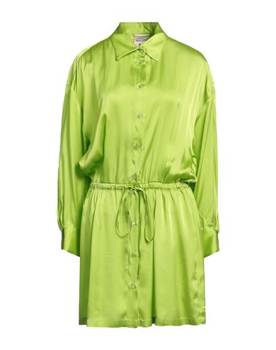 Semicouture Woman Mini dress Lime green Size 10 Acetate, Silk