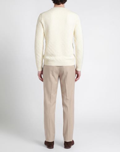 Man Sweater Ivory Size 40 Merino Wool