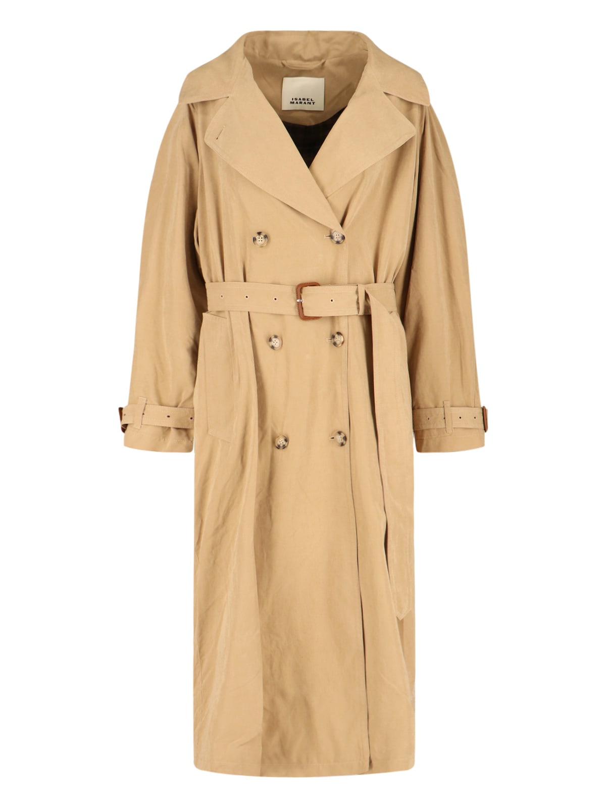 Elea belted double-breasted trench coat - Neutrals