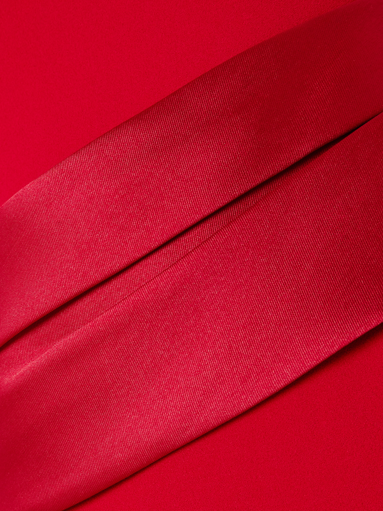 Olivia Crepe And Draped Satin-twill Gown - Red