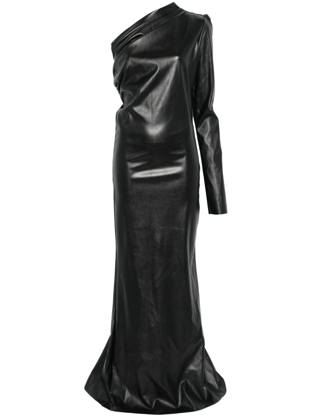 X Lia Aram asymmetreic maxi dress - Black