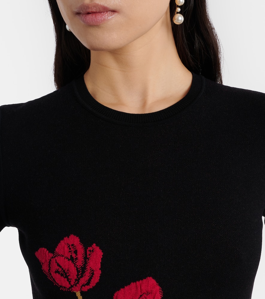 Floral jacquard top