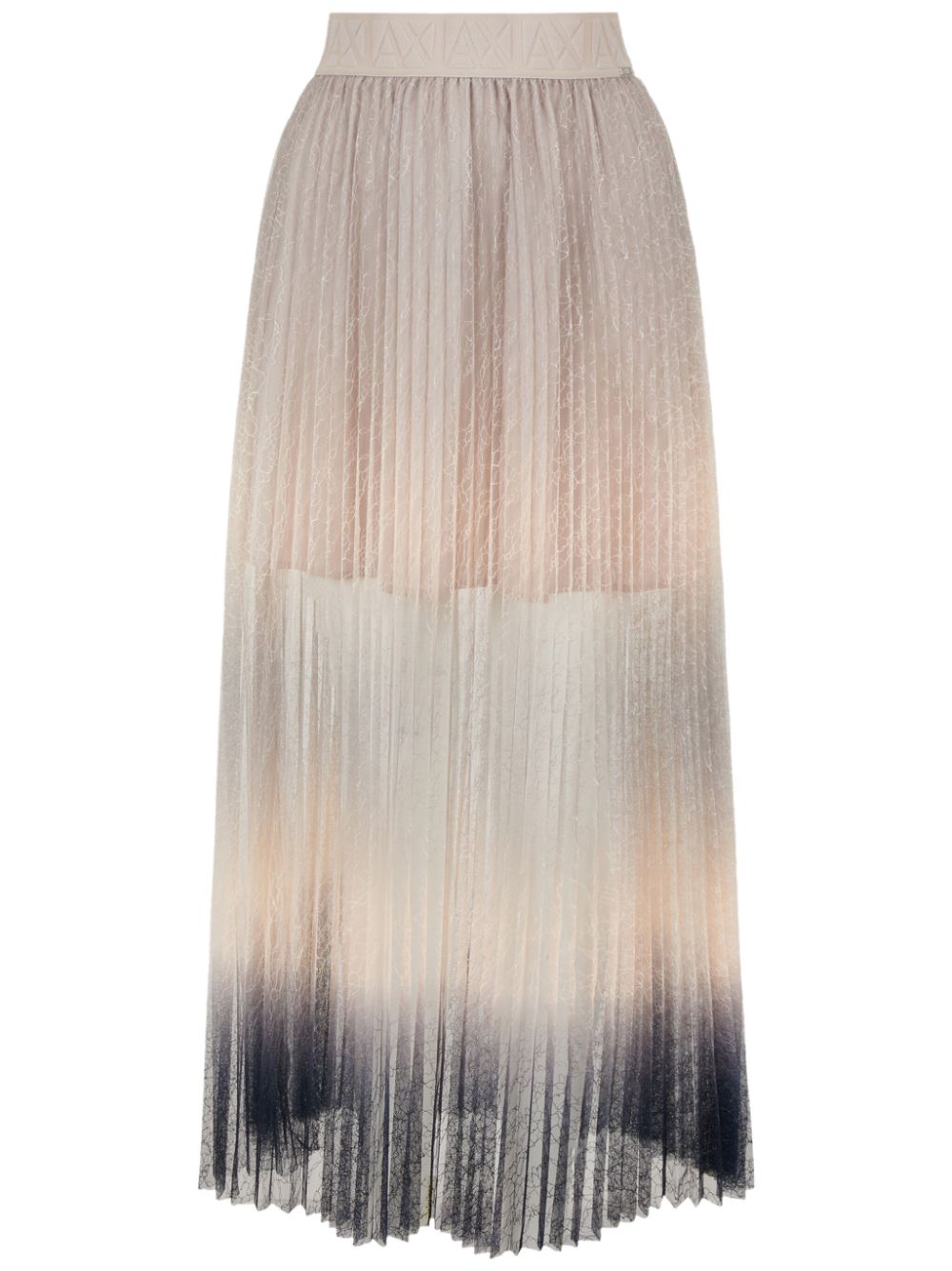 Gradient-effect pleated skirt - Neutrals