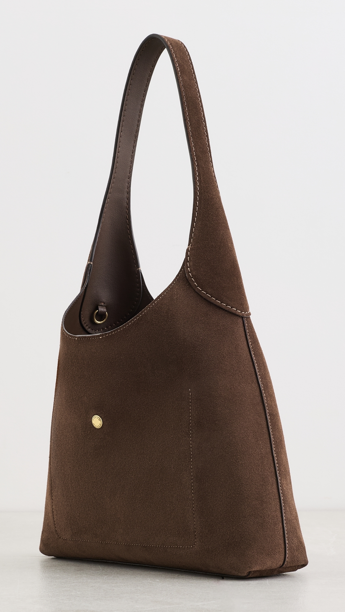 Suede Brooklyn Shoulder Bag Dark Chocolate One Size
