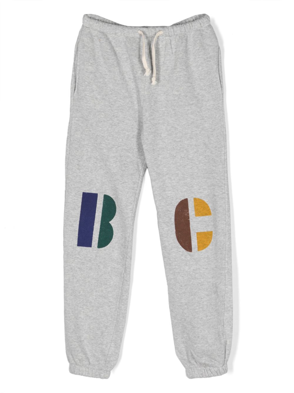 B.C.-print cotton track pants - Grey