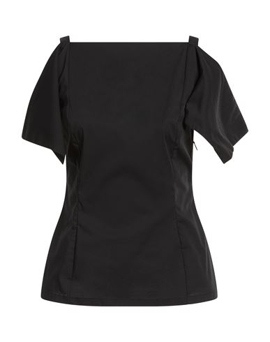 Woman Top Black Size 10 Cotton, Polyamide, Elastane