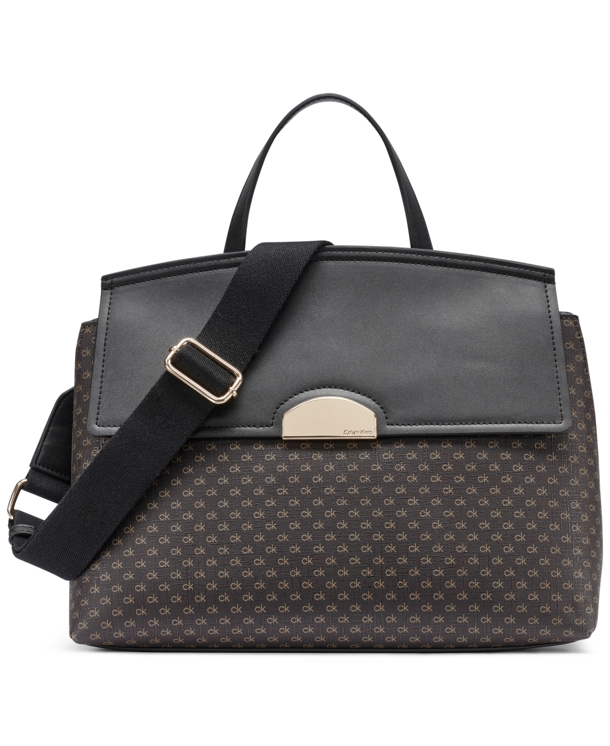 Arabella Medium Satchel Handbag - Brown Khaki/Black