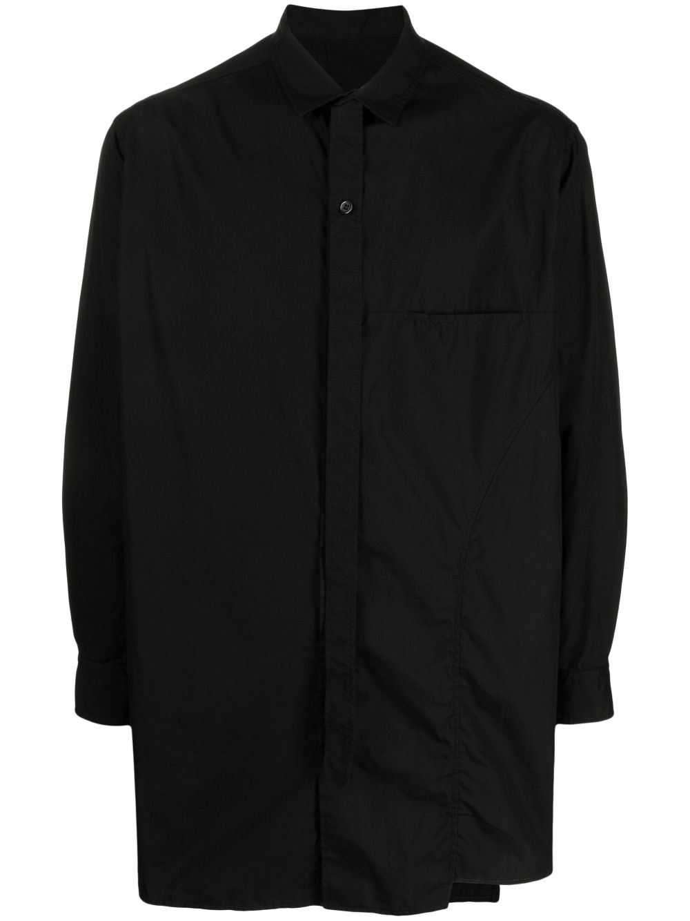 Plain cotton shirt - Black