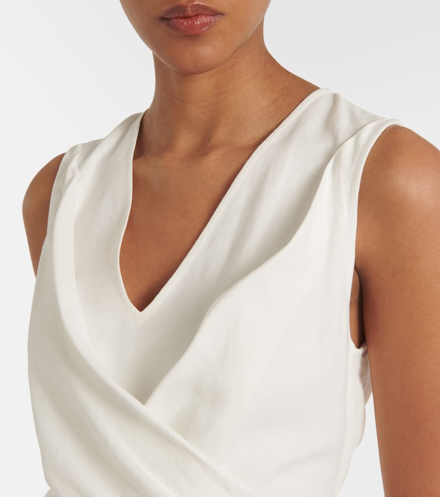 Gathered midi dress