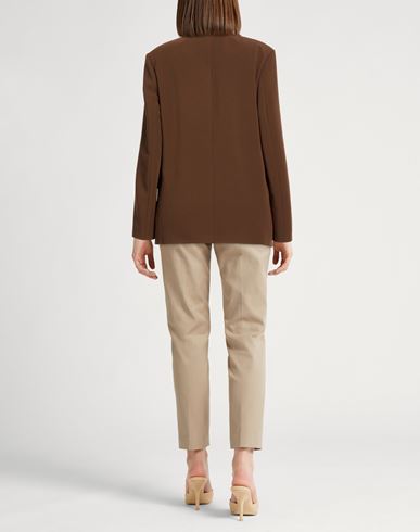 Crème Woman Blazer Brown Size 10 Polyester, Viscose, Elastane