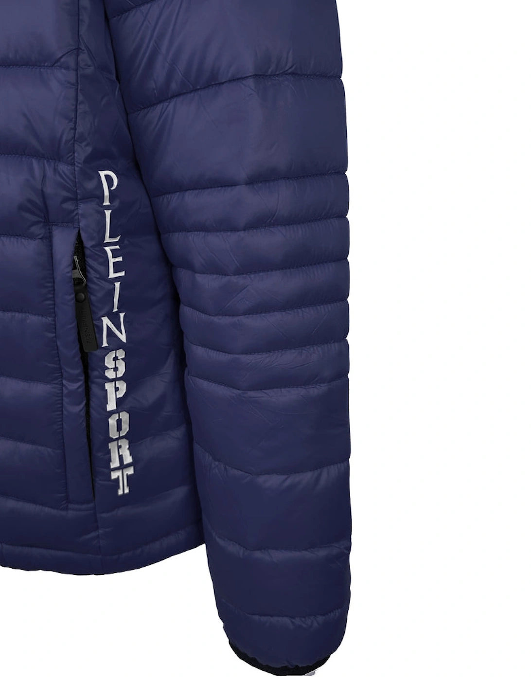 Men's Plein Sport Plain Padded Navy Blue Jacket - : 46/Regular