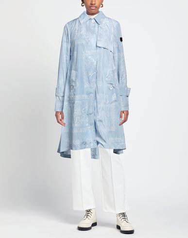 Woman Overcoat & Trench Coat Sky blue Size 10 Polyester