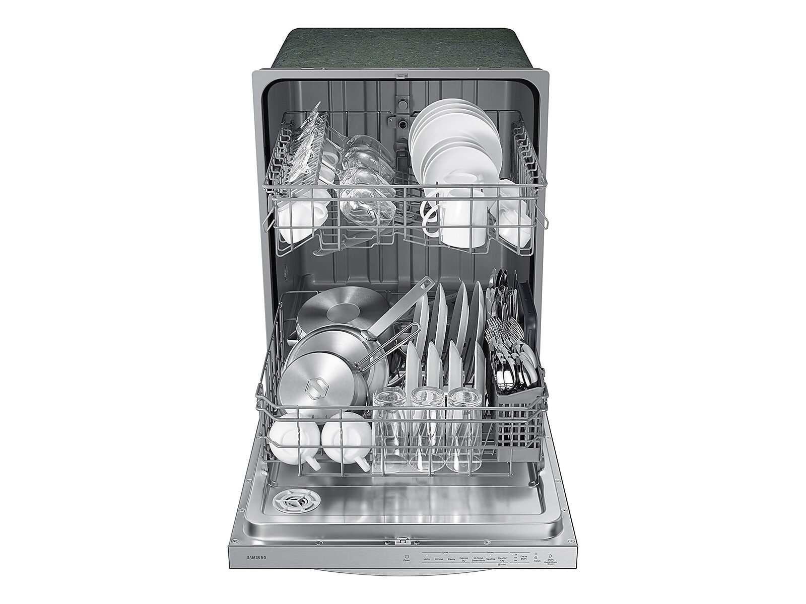 Fingerprint Resistant 53 dBA Dishwasher with Height-Adjustable Rack in Silver(DW80CG4021SRAA)