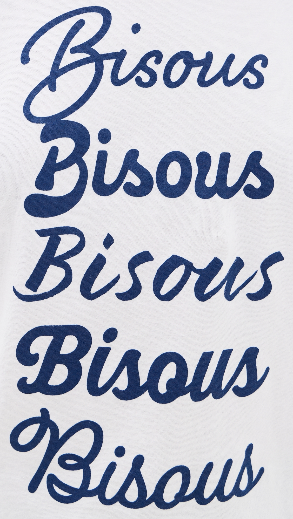 Bisous Ringer Tee Navy Ringer