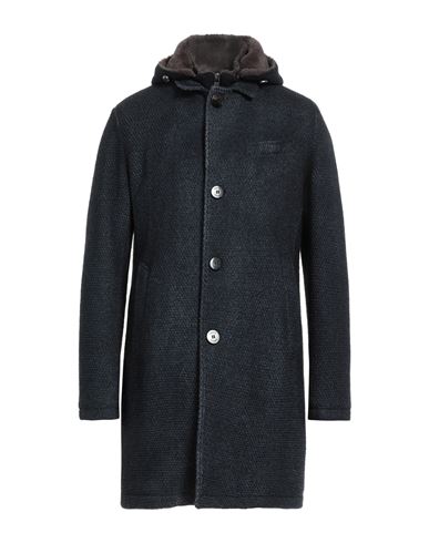 Man Coat Navy Size 3XL Wool, Polyamide, Acrylic, Polyester, Mohair wool