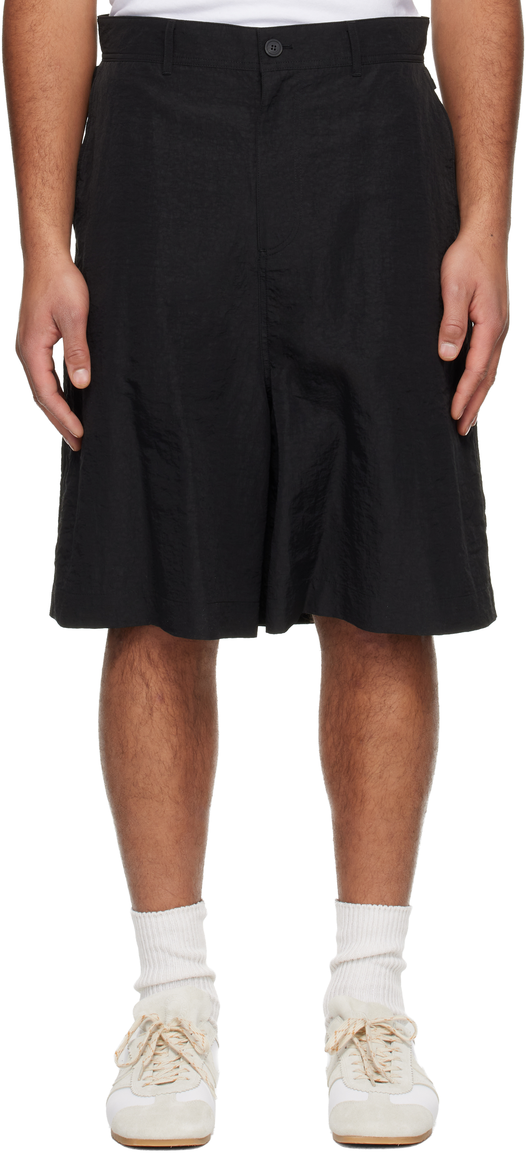 Black Adjustable Bermuda Shorts