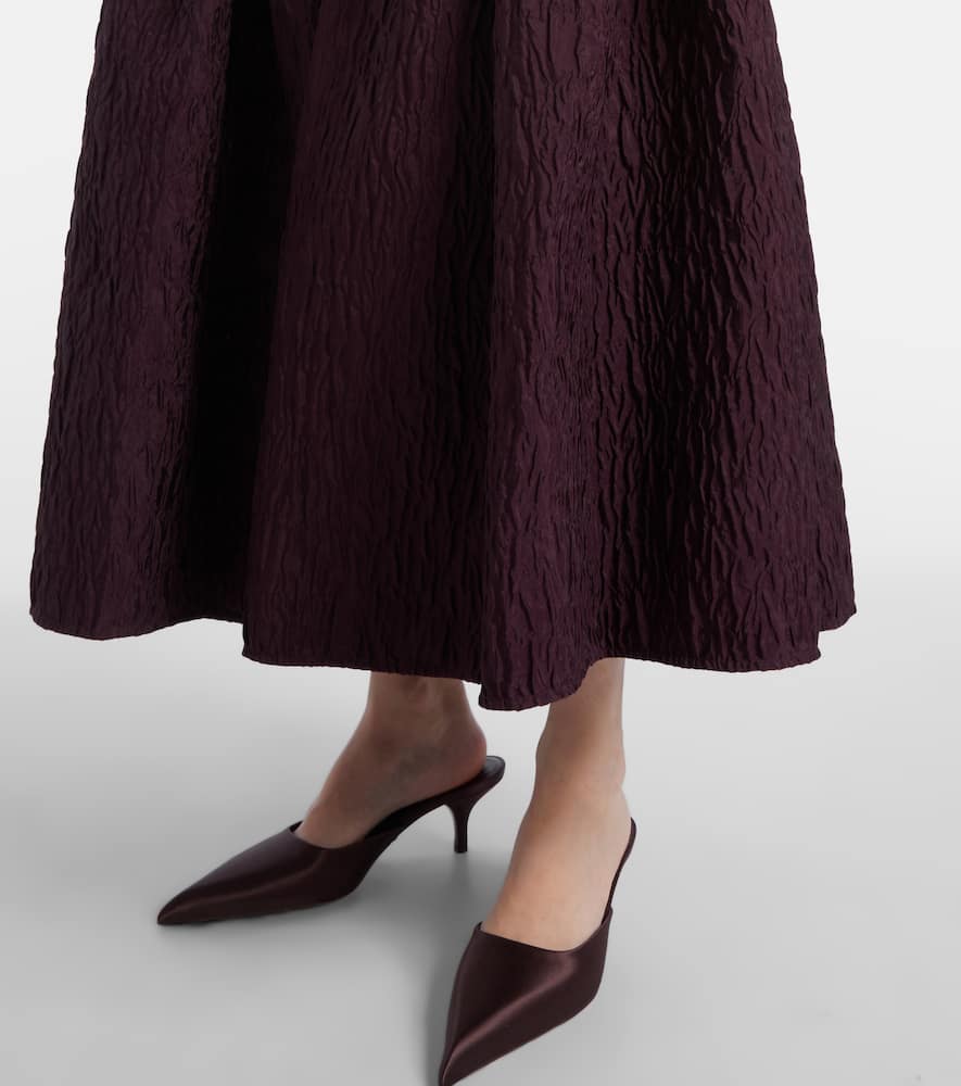 Aya smocked cloque midi dress