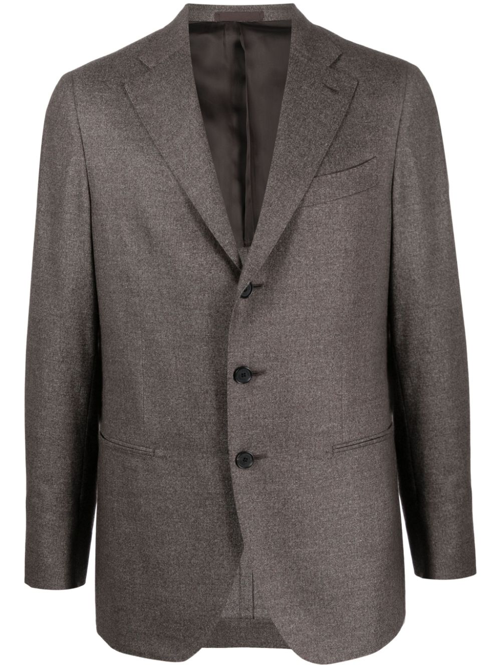 Single-breasted wool blazer - Grey