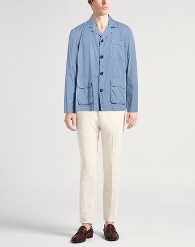 Man Shirt Azure Size L Cotton