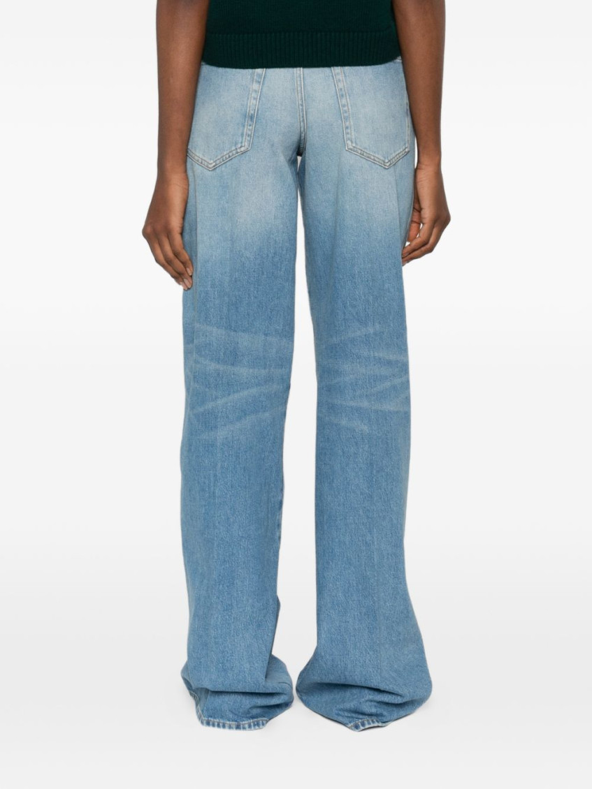 Gucci - mid rise flare trousers belt loop design