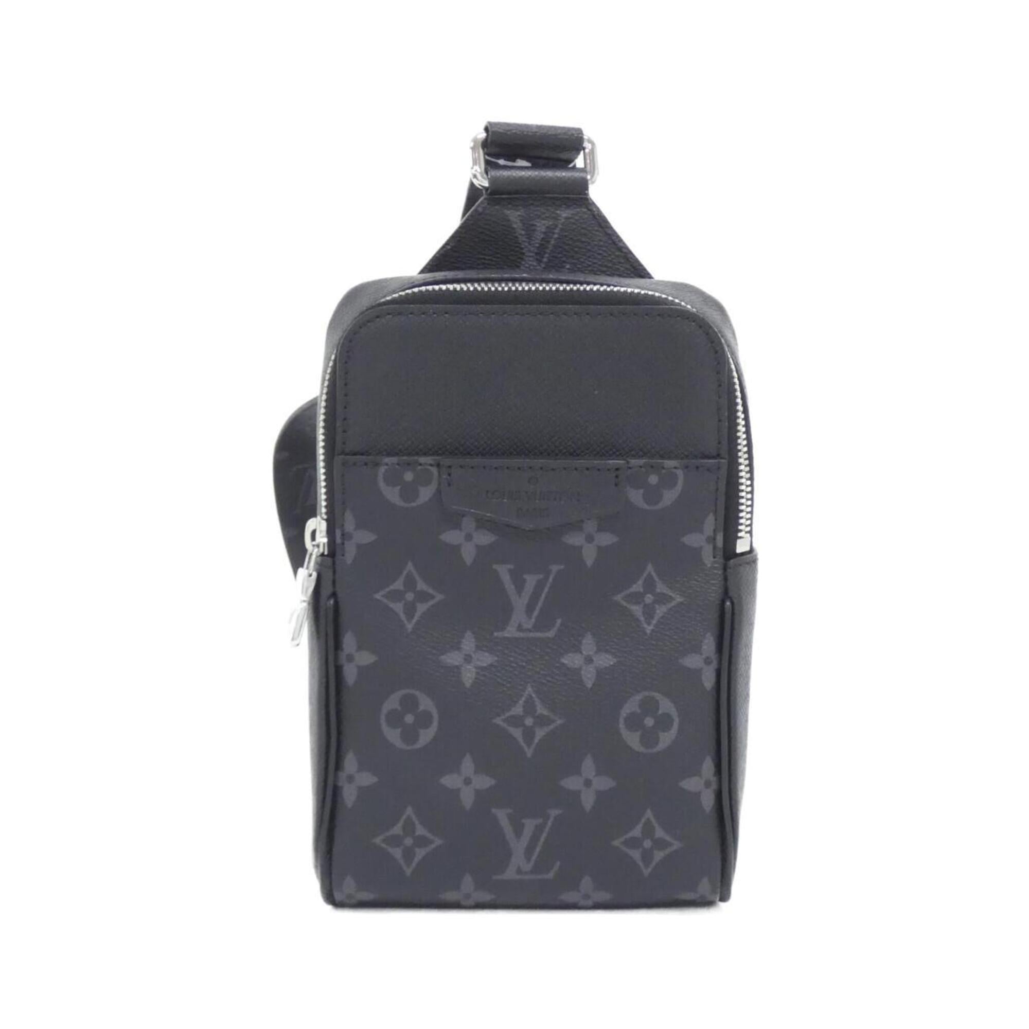 Louis Vuitton Black Coated Canvas Leather Shoulder Bag Pre-Owned