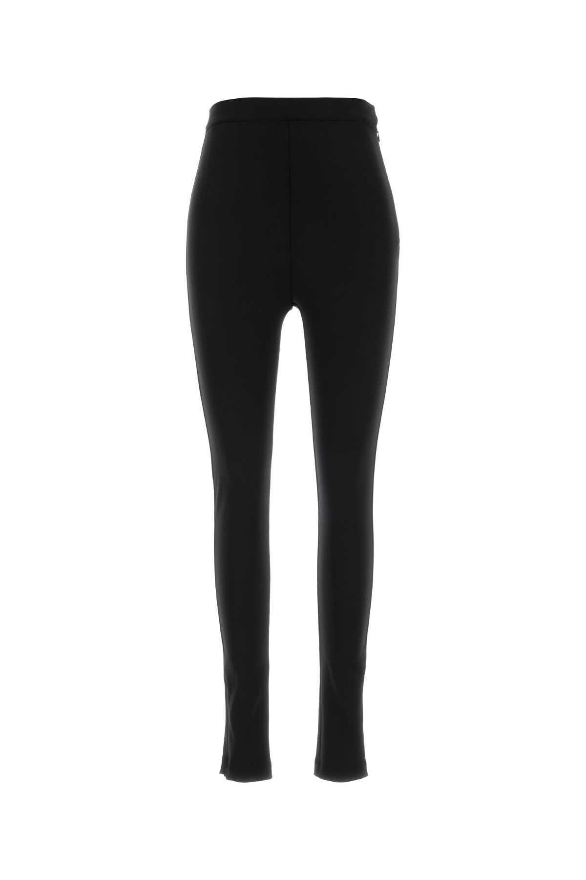 Virgin Wool Stretch Trousers — Black