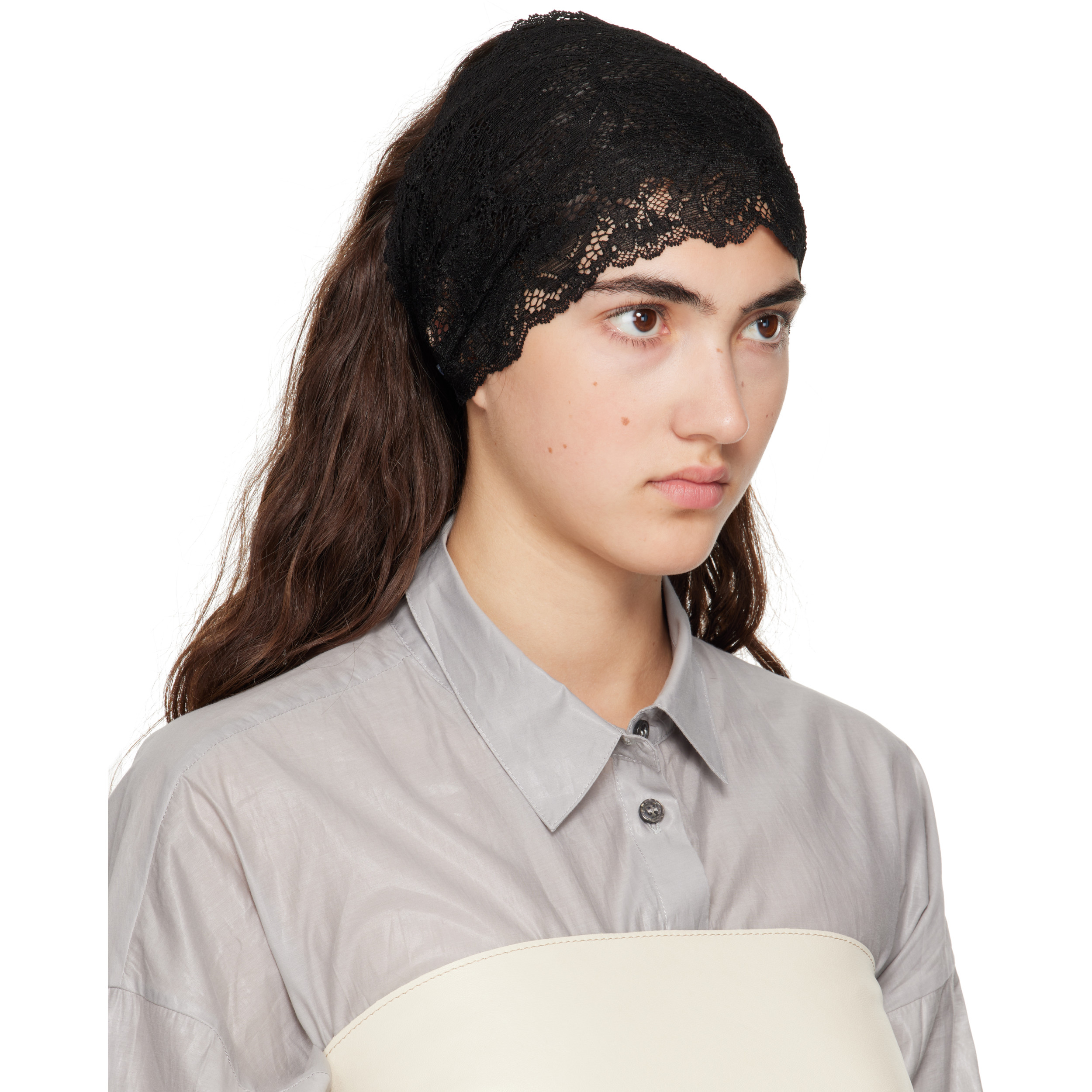 SSENSE Exclusive Black Lace Bandeau Headband