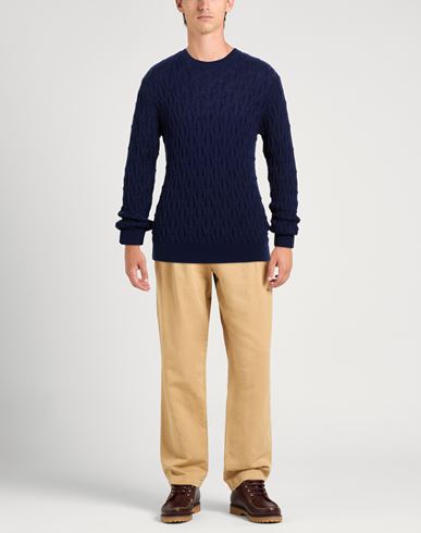 Man Sweater Navy Size M Merino Wool, Acrylic