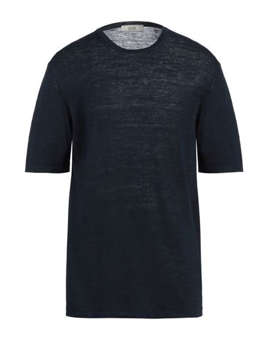Man Sweater Navy Size XXL Linen, Cotton