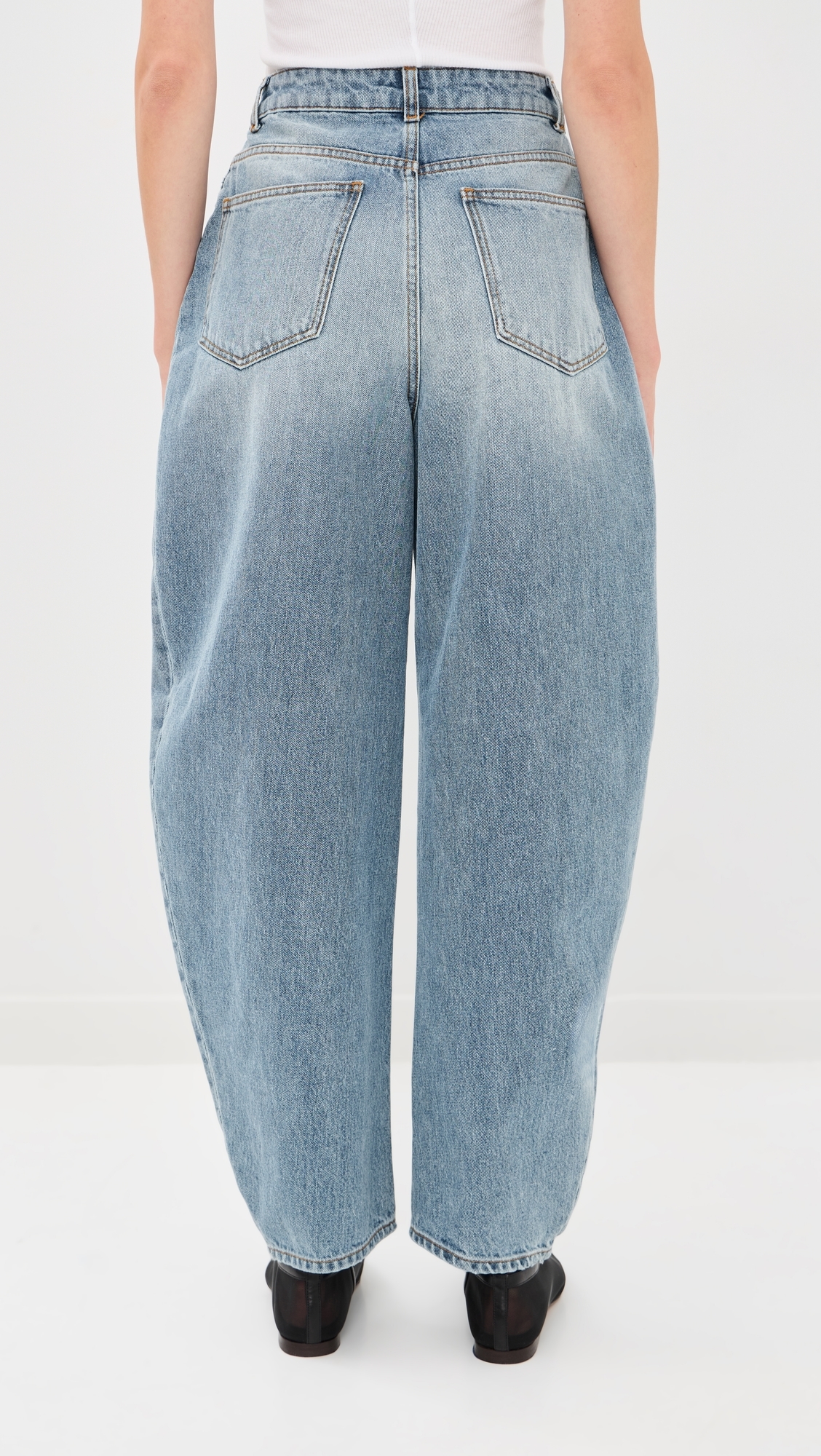 High-Waist Sculptural Denim Jeans Classic Blue