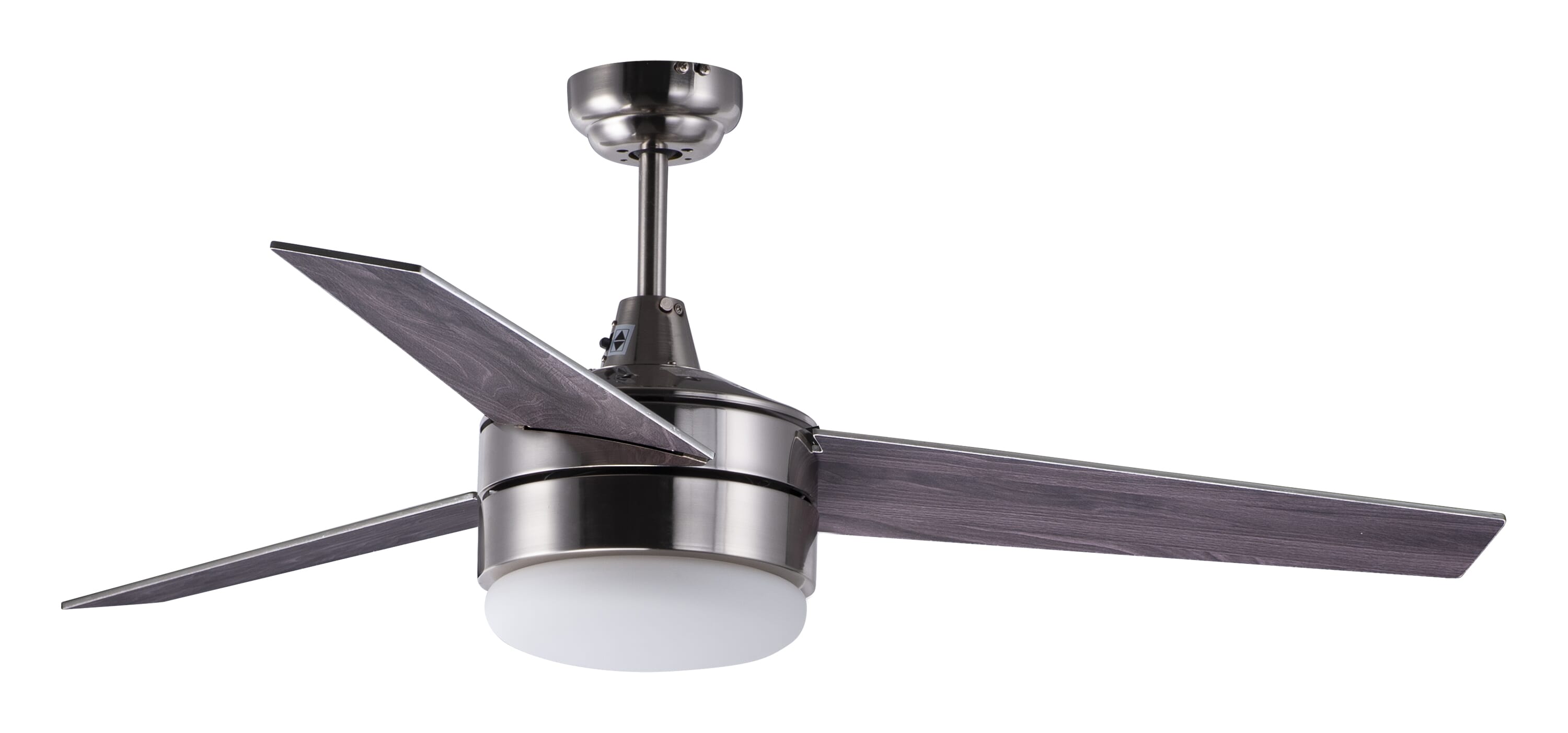 Maxim Transitional 2-Light 52" Indoor Ceiling Fan in Satin Nickel and Black - 89909FTSNBK
