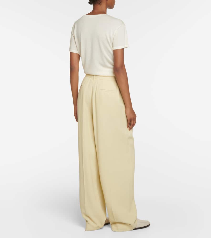 Tor crêpe straight pants