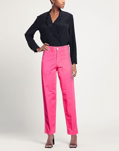 Woman Pants Fuchsia Size 8 Cotton, Elastane