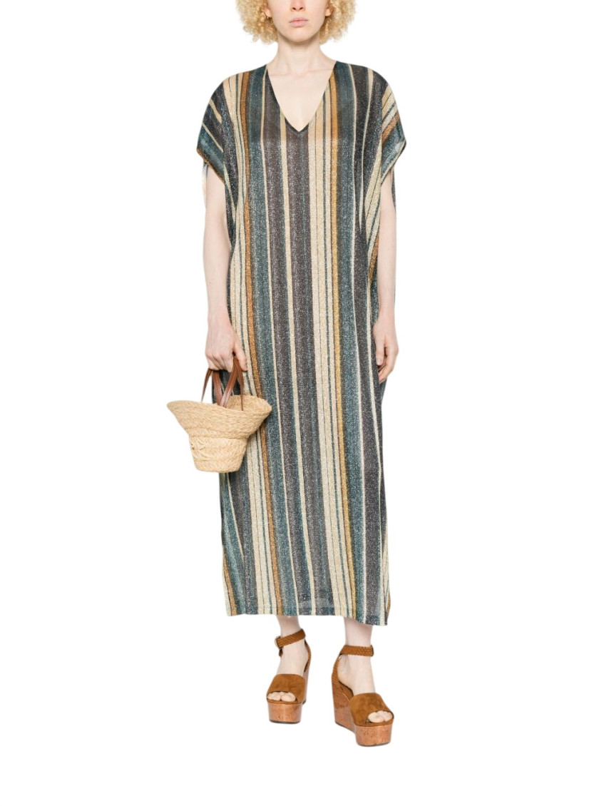 Zoe Striped Kaftan Dress